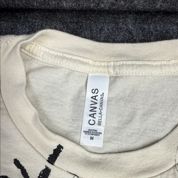 Will of The People a Bella Canvas Artistic Cream Tee with Red and Blue Accents - Picture 2 of 8